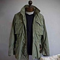 Colm | Men's Military Field Jacket in Green and Black