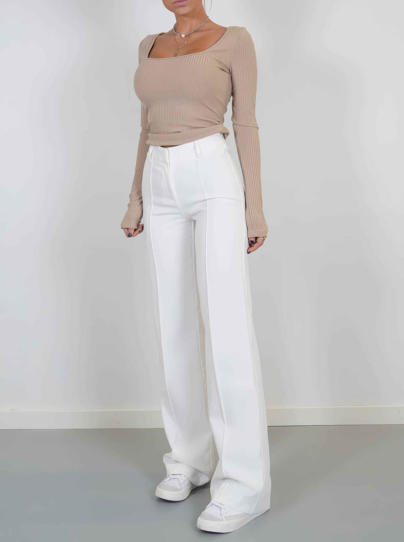 Annabel | Women's High-Waisted Wide Leg Trousers