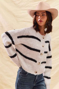 Etoile | Women's White Oversized Knit Cardigan