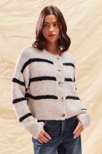 Etoile | Women's White Oversized Knit Cardigan