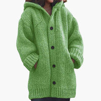 Rosalie | Women's Long Hooded Cardigan Textured Knit