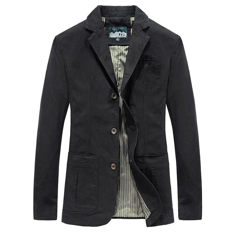 Isambard casual blazer in Black