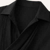 Erik | Men's Slim Fit Pinstripe Shirt in Black