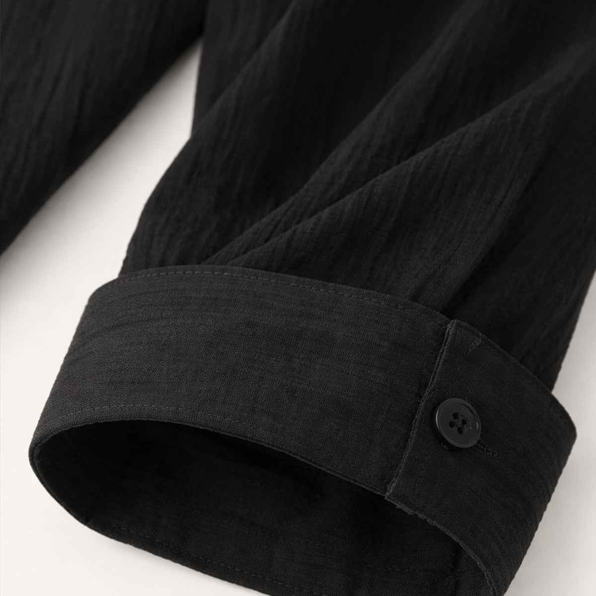 Erik | Men's Slim Fit Pinstripe Shirt in Black