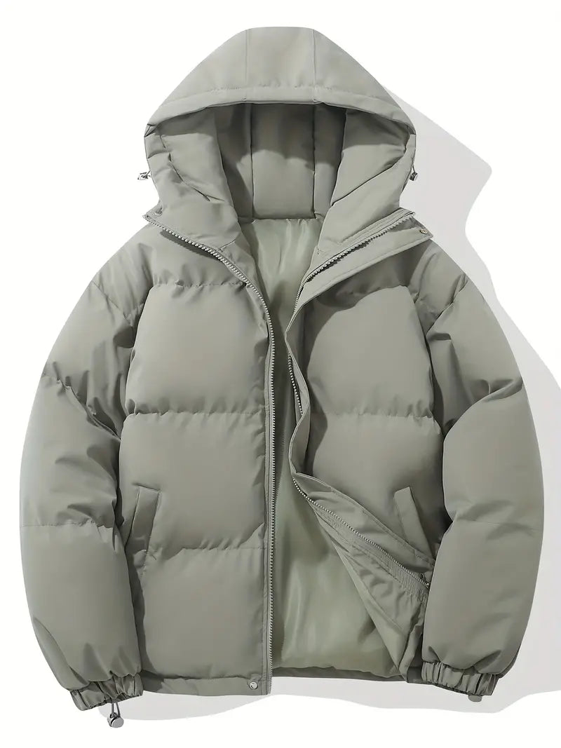 Mercia hooded puffer jacket in Grey