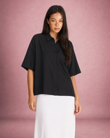 Chloe | Classic Collar Button-Up Short Sleeve Shirt