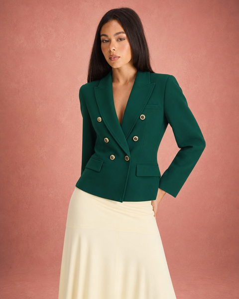 Felicity | Notched Lapel Double-Breasted Tailored Blazer