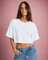 Amelia | Relaxed Crop Short Sleeve Top