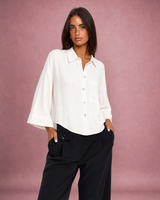 Mia | white button up shirt