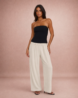 Hannah | Relaxed Linen Wide Leg Trousers