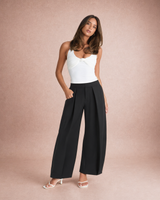 Lottie | Pleated Wide Leg Trousers