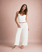 Elsie | Relaxed Drawstring Wide Leg Trousers