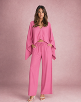 Eliza | Cape Top & Wide Leg Trousers Co-ord Set