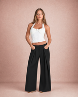 Layla | Pleated Wide Leg Trousers
