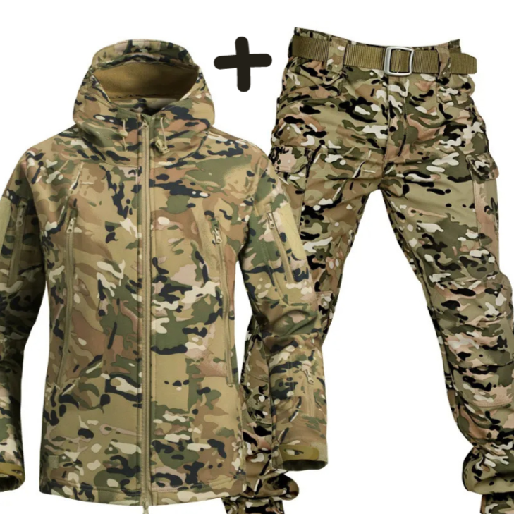 Caius men's tactical set in Brown Camouflage