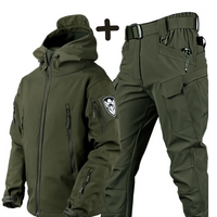 Caius men's hooded tactical set in Army Green