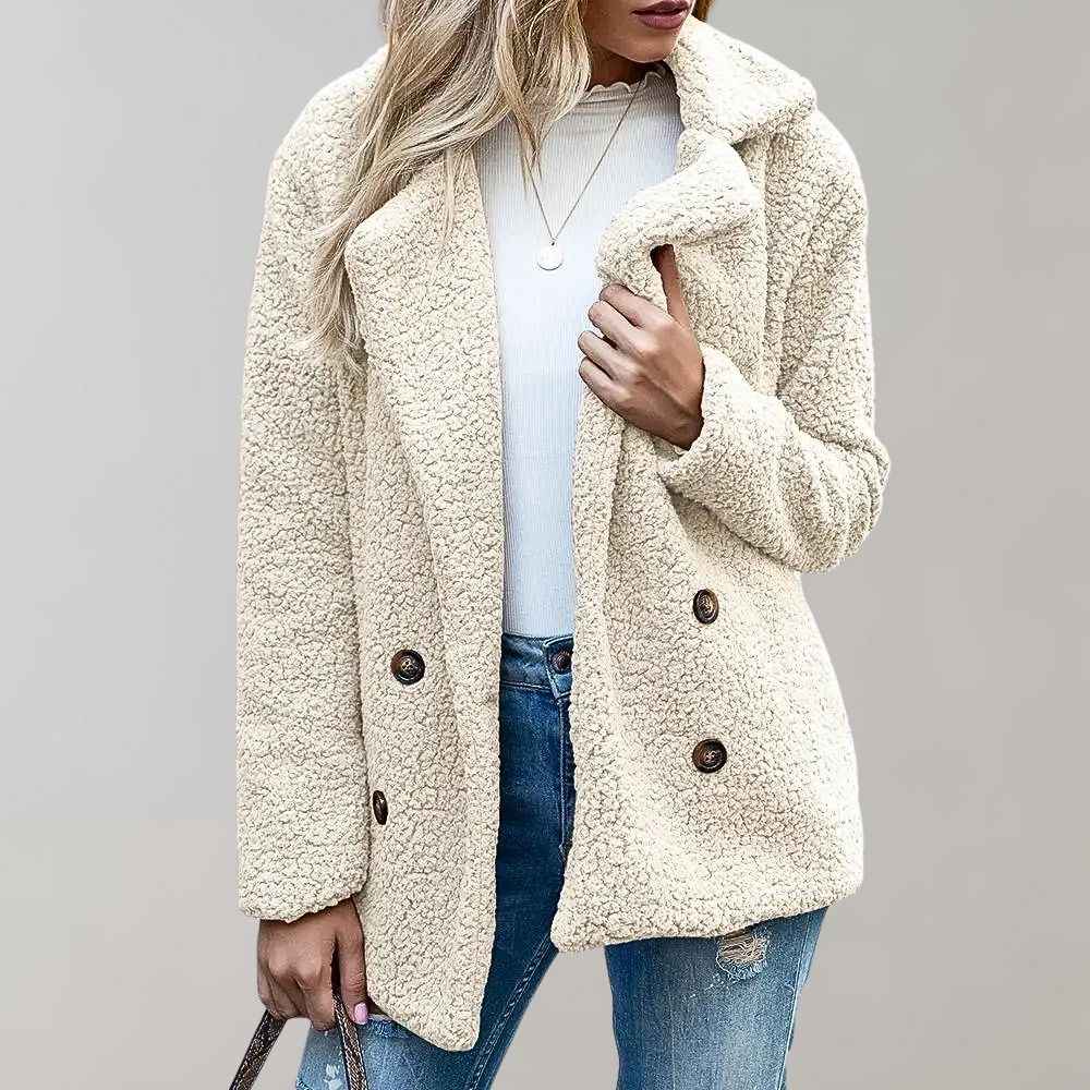 Dianthe | Women's Double Breasted Relaxed Fit Lapel Jacket
