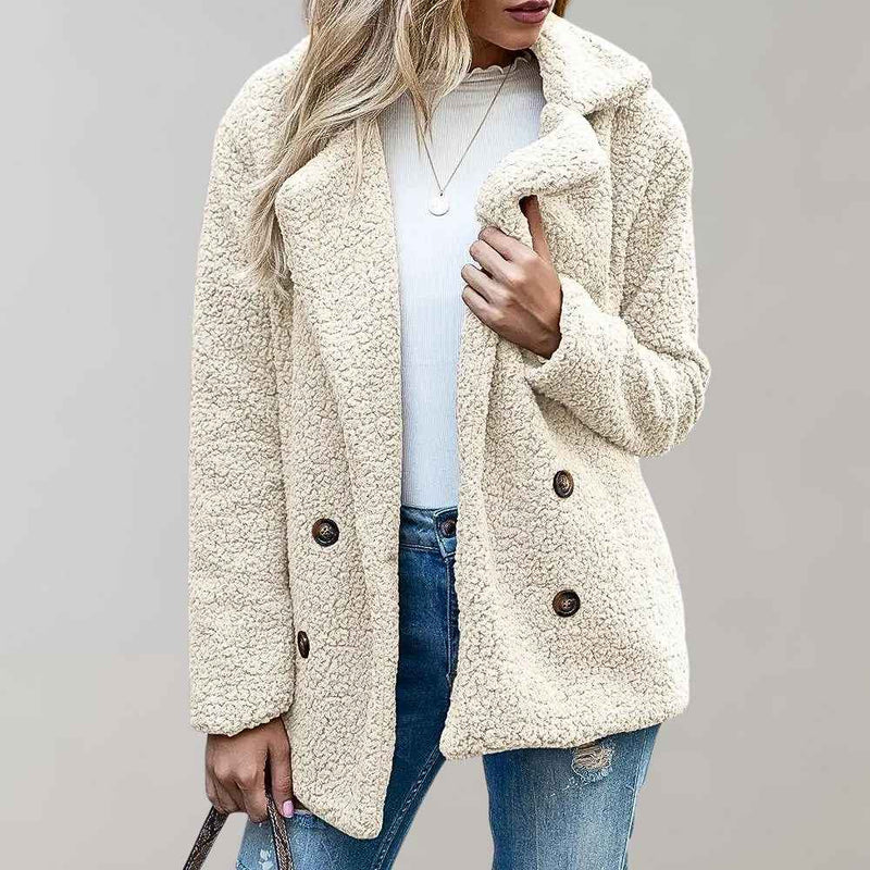 Dianthe | Women's Double Breasted Relaxed Fit Lapel Jacket