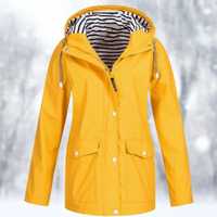 Leonora | Women's Hooded Button-Front Raincoat