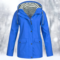 Leonora hooded raincoat in Blue