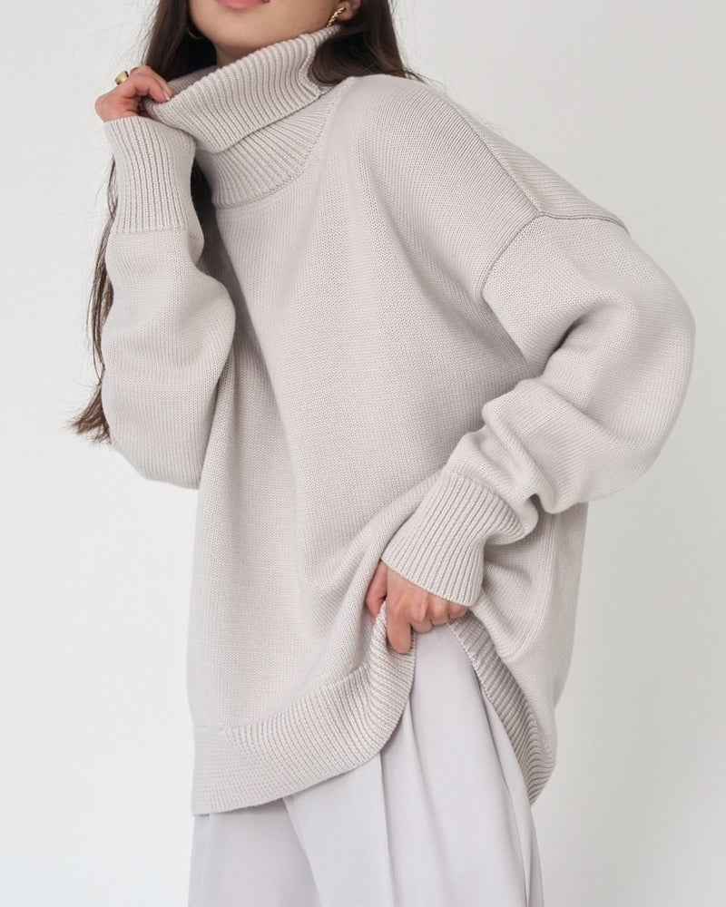 Margery | Women's Oversized Turtleneck Jumper Drop Shoulder
