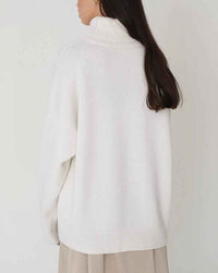 Margery | Women's Oversized Turtleneck Jumper Drop Shoulder