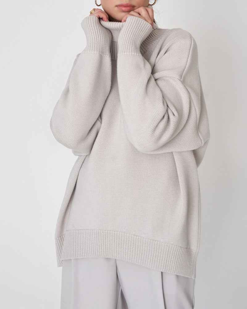 Margery | Women's Oversized Turtleneck Jumper Drop Shoulder