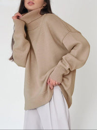 Margery oversized turtleneck jumper detail view 8