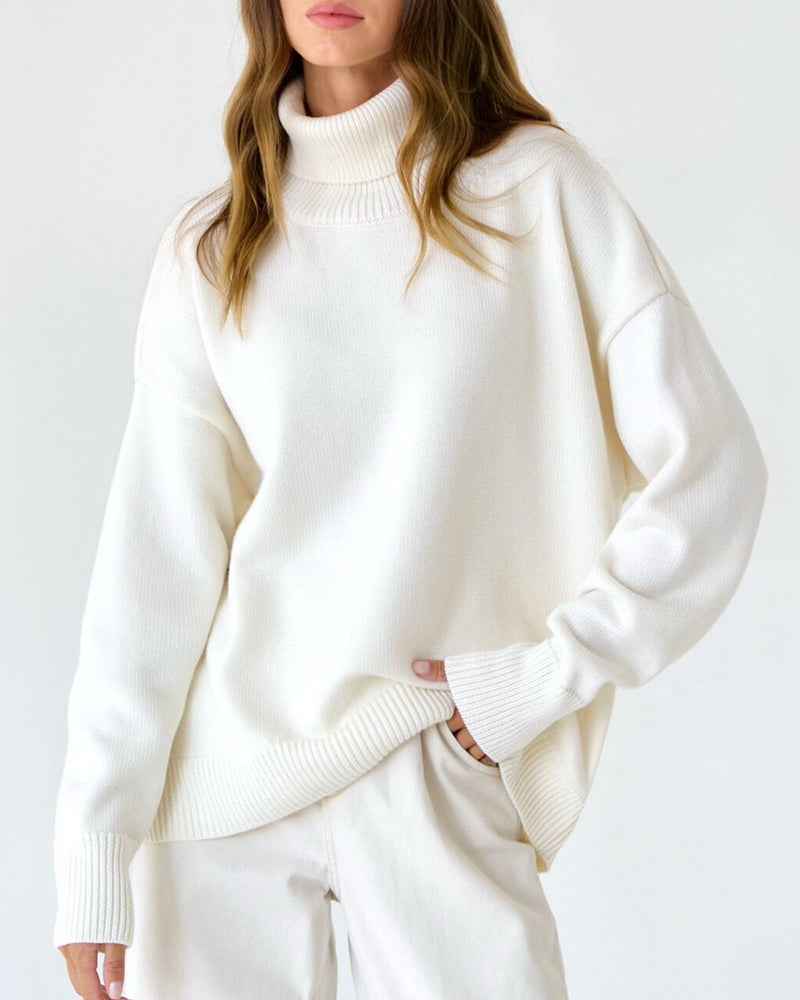 Margery | Women's Oversized Turtleneck Jumper Drop Shoulder