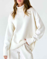 Margery | Women's Oversized Turtleneck Jumper Drop Shoulder