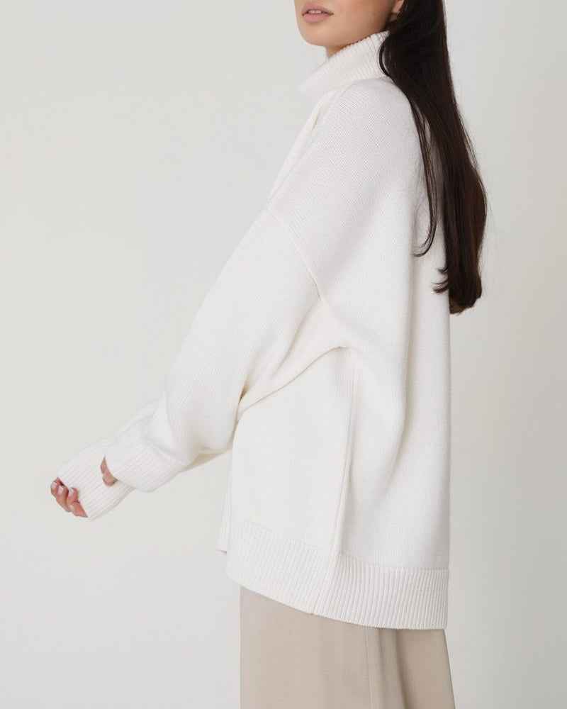 Margery | Women's Oversized Turtleneck Jumper Drop Shoulder