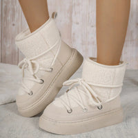 Lucasta orthopedic lace-up ankle boots in Beige