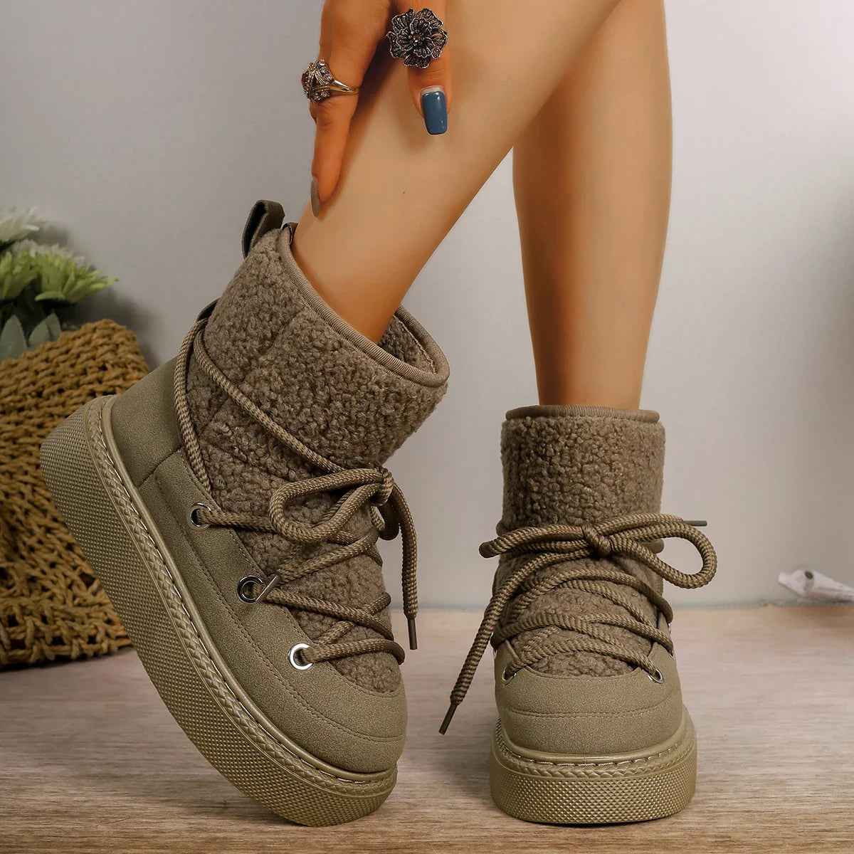 Lucasta | Women's Orthopedic Lace-Up Ankle Boots
