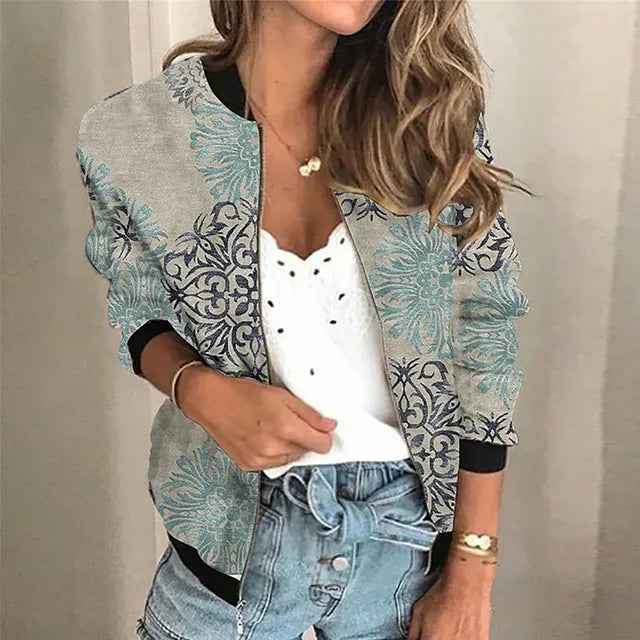 Hilaria | Women's Printed Bomber Jacket