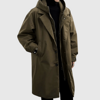 Salisbury | Men's Convertible Trench Coat Green and Black