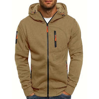 Cadmus men's zip-up hoodie in Khaki