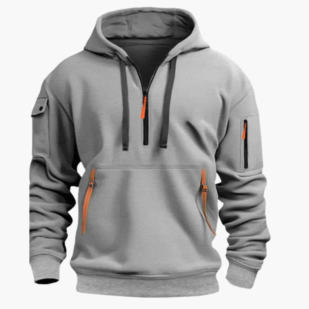 Abelard | Men's Hoodie with Adjustable Hood and Zipper Pockets