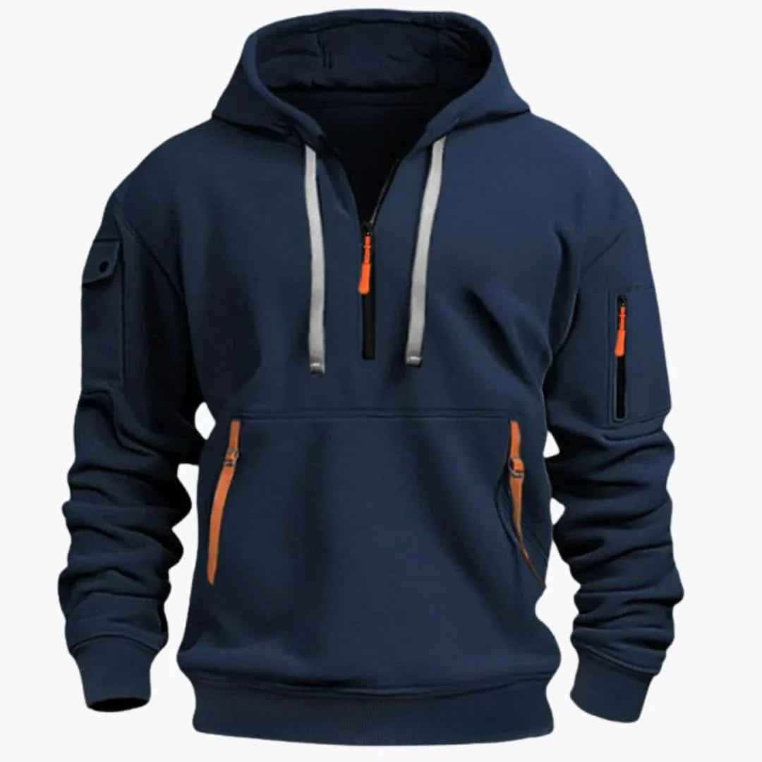 Abelard | Men's Hoodie with Adjustable Hood and Zipper Pockets
