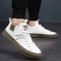 Lancaster | Men's Orthopedic High-Top Sneakers in White and Black