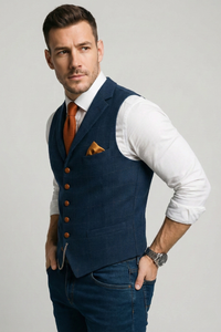 Langley waistcoat detail view