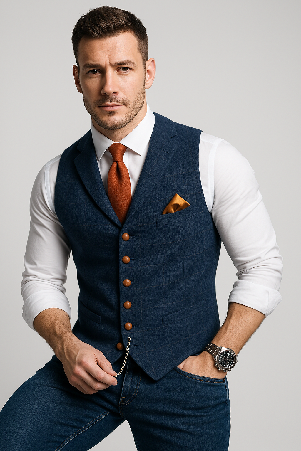Langley waistcoat detail