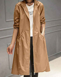 Roxane | Women's Longline Hooded Jacket A-Line Zip-Up