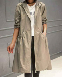 Roxane | Women's Longline Hooded Jacket A-Line Zip-Up