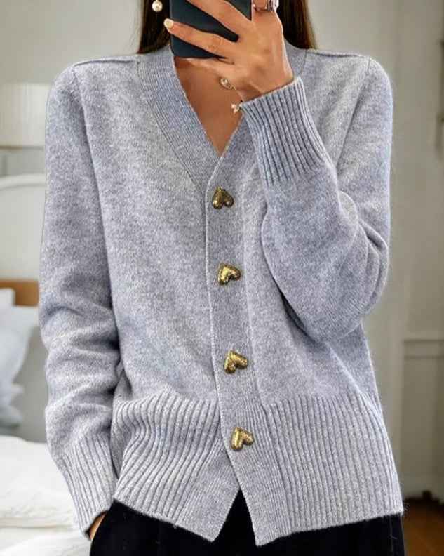 Prudence | Women's V-Neck Button-Front Cardigan