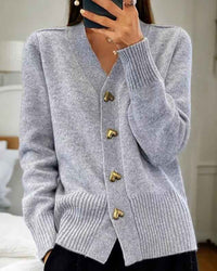 Prudence | Women's V-Neck Button-Front Cardigan