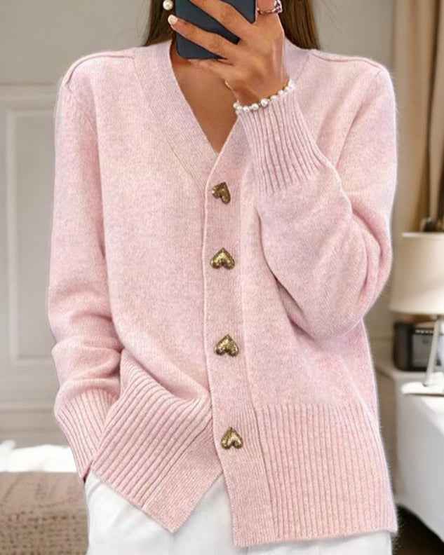 Prudence | Women's V-Neck Button-Front Cardigan