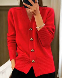 Prudence | Women's V-Neck Button-Front Cardigan