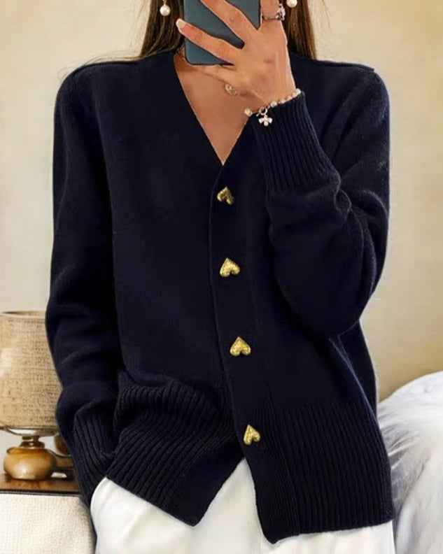 Prudence | Women's V-Neck Button-Front Cardigan