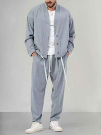 Dermot | Men's Relaxed Fit Kimono Jacket and Trousers Set