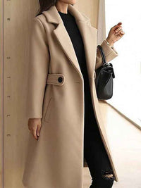 Guinevere | Women's Belted Long Coat Button Front